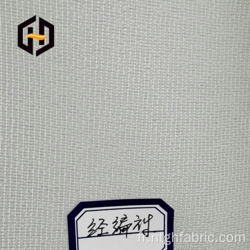 Tissu en maille de polyester doux blanc pour entoilage de chemise